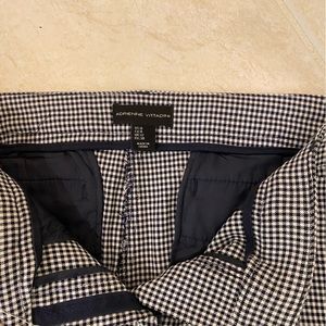 Adrienne Vittadini Women's Pants. Blue and white check. Sz 8